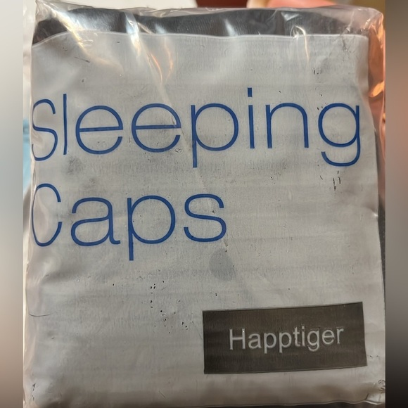 Bonnet Set of 2 Turquoise and Black Happtiger Sleeping Caps Set - Picture 5 of 5